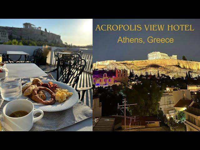 Acropolis View Hotel, Athens Greece - Must see what we saw on the Roof! AMAZING! Room and Hotel Tour