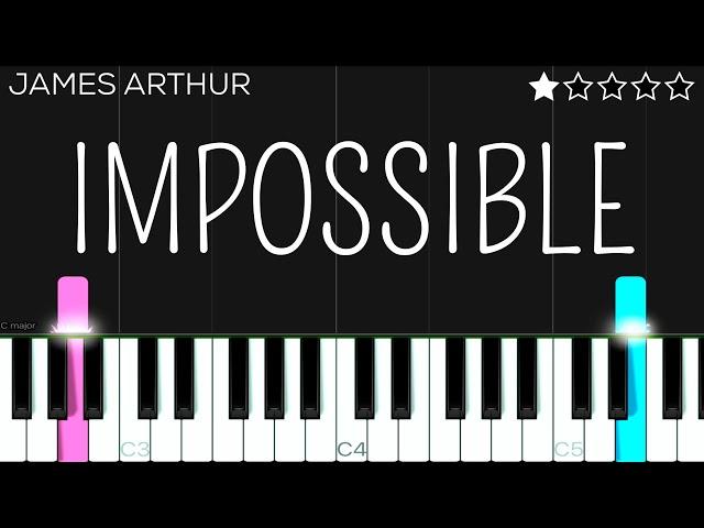 James Arthur/Shontelle - Impossible | EASY Piano Tutorial