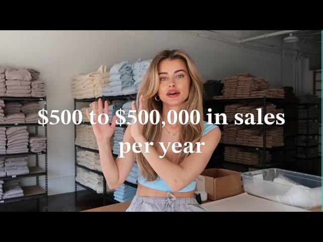 my story so far ($500 to half a million in sales per year with my clothing brand)