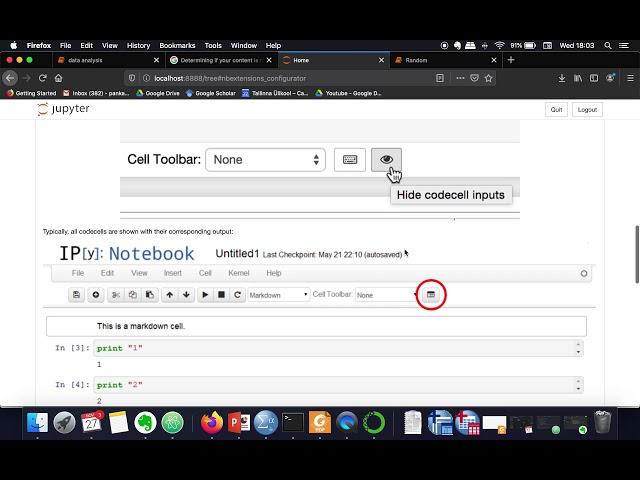 How to Hide all the code cells in Jupyter Notebook Python with single Click