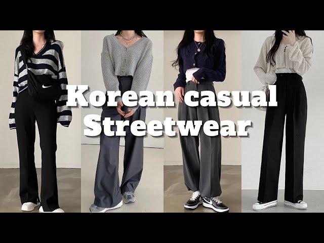 Korean Streetwear Fashion| Women's Casual Korean Outfit Inspo  #koreafashion #koreanoutfitideas