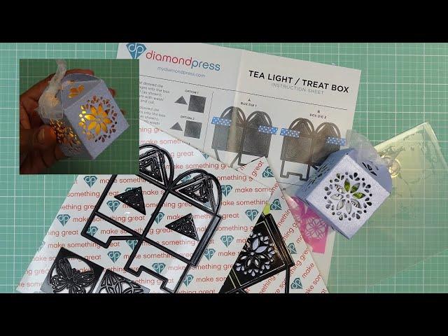 Diamond Press Nesting Tea Light/Treat Box Review Tutorial! Adorable and Quick to Make!