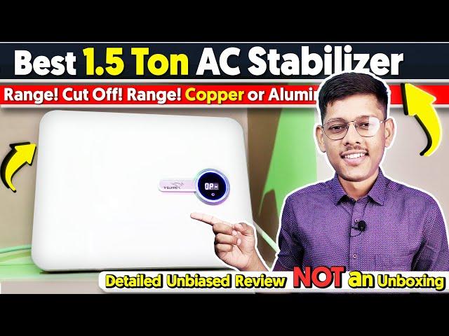 V Guard ID4 Ace 5540 Review  Best Voltage Stabilizer for 1.5 Ton Inverter AC in 2024  V Guard ?