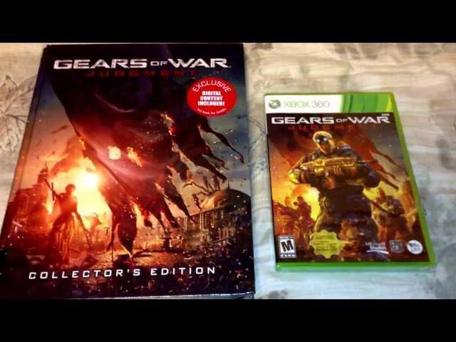 DAY 1 Gears of War Judgment w/ Collector's Guide book Unboxing for Xbox 360