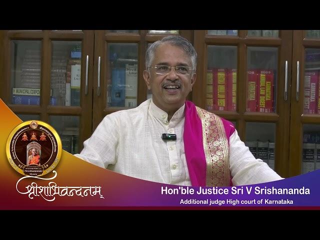 Vidyāśrīśābhivandanam-Hon'ble Justice V. Srishananda,  Judge- High Court of Karnataka.