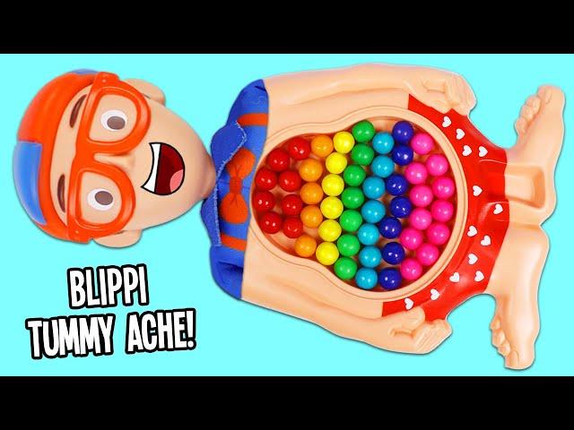 Blippi Eats Too Many Gumballs!