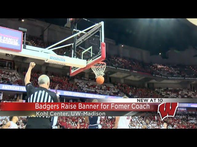 Badgers Raise Banner for Former Coach