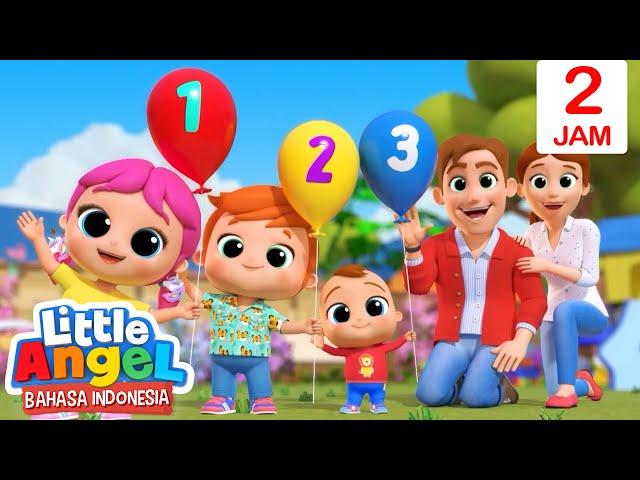 Berhitung Angka Satu Sampai Sepuluh | Little Angel | Kartun Edukasi Anak | Moonbug Kids Indonesia