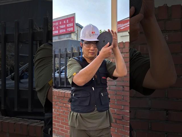 그라인더 절단석이 머리에 박혔습니다...조심하세요#shorts#funny#공구브라더스#