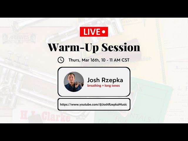Live trumpet warm-up session - breathing and long tones.