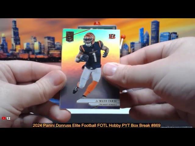 12-9-24 2024 Panini Donruss Elite Football FOTL Hobby PYT Box Break #869 - FOTL BREAK!