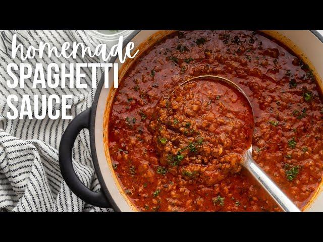 Homemade Spaghetti Sauce l The Recipe Rebel