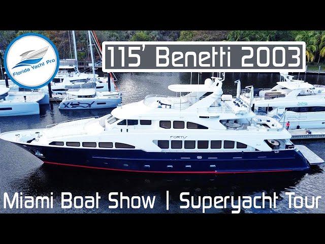 115' Benetti 2003 Superyacht Walkthrough @ 2022 Miami Boat Show | Fortis - Available for Sale