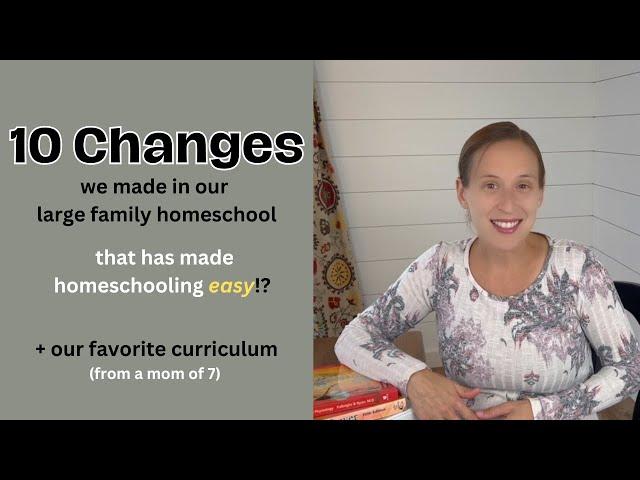 Homeschooling 6 kids is EASY?! | Changes we made + favorite large family curriculum