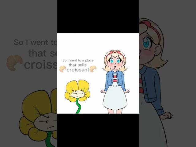 Flowey buys a crossaint (Undertale Comic animation)