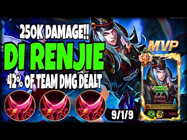 DI RENJIE HONOR OF KINGS | CRAZY DAMAGE USING THIS BUILD!! - RANK S7 EPIC