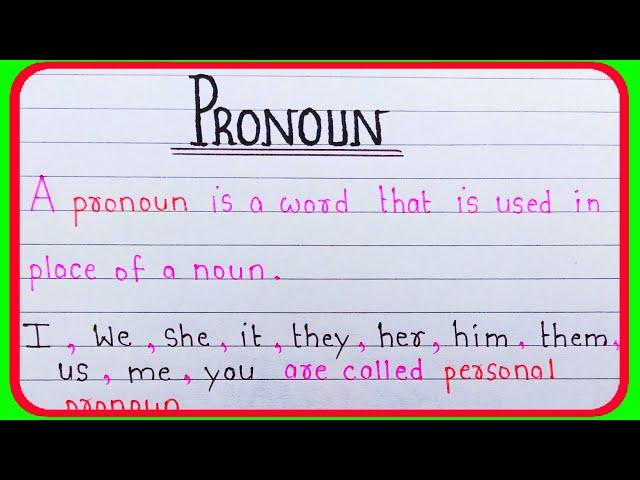 what is pronoun | definition of pronoun | pronoun | सर्वनाम किसे कहते हैं | fast study