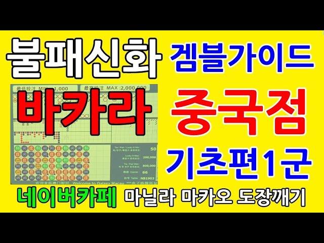 바카라 중국점 기초편