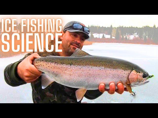 HOW TO CATCH MORE TROUT ICE FISHING CHALLENGE (I Fished HALF of the LAKE)