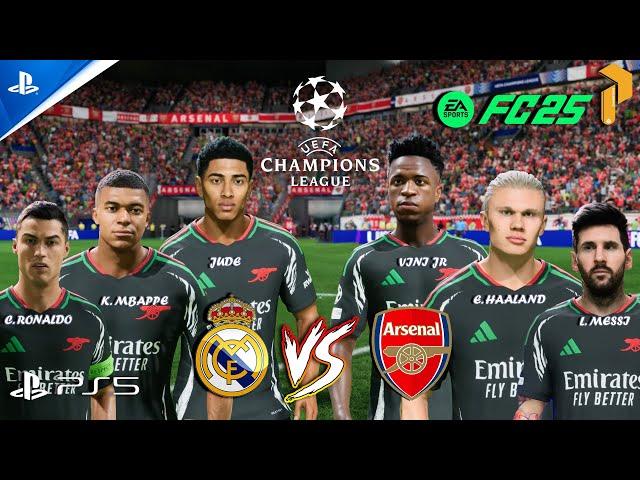 FC 25 - Real Madrid vs Arsenal - Ft. Haaland, Ronaldo, Messi , Mbappe, Vini Jr. | FINAL UCL | PS5™