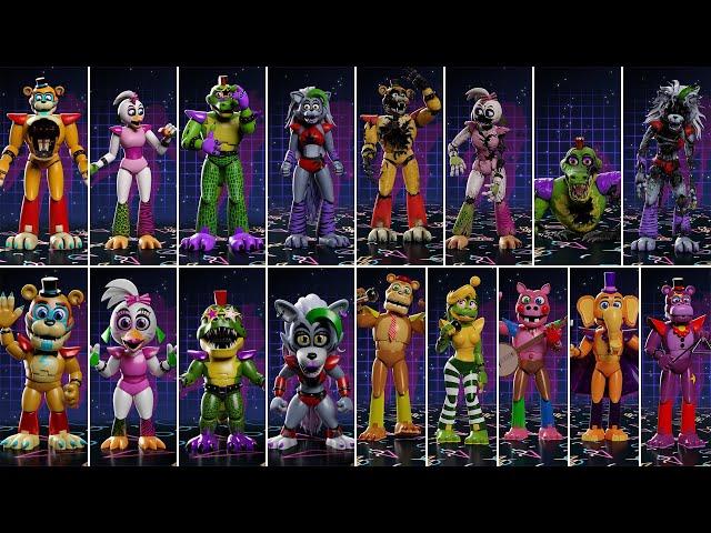 FNAF Security Breach & Extras Workshop Animations Compilation