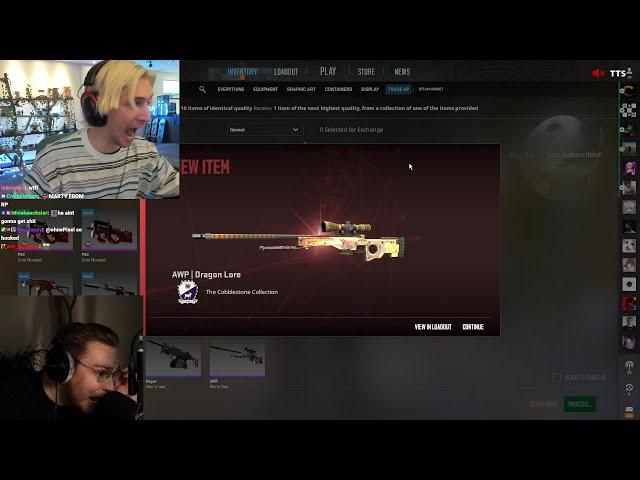 ohnePixel Reacts to xQc Unboxing The First "Dragon Lore" in CSGO 2 History