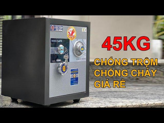 Két sắt Việt Tiệp loại nhỏ VK47 đúc đặc chống cháy, chống trộm 45kg | Két Tốt - 0945846668