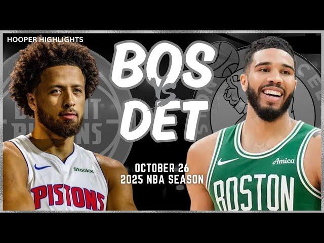 Boston Celtics vs Detroit Pistons Full Game Highlights | Oct 26 | 2025 NBA Season