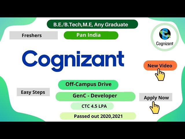 Cognizant  RECRUITMENT 2021 | GenC-Developer | Freshers #jobsandoffcampusdrive #studentscircles