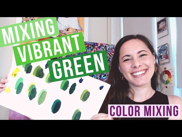 Acrylic Color Mixing: VIBRANT Green Color Chart