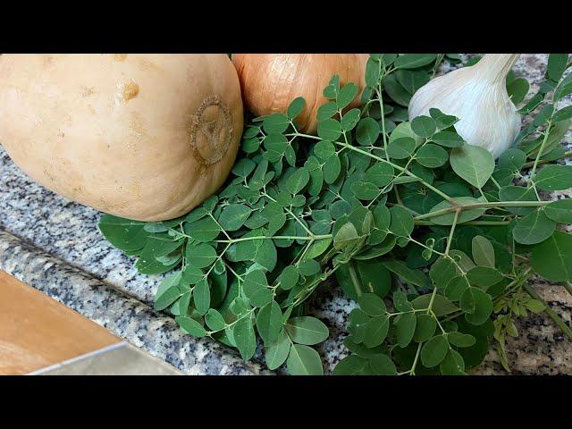 Moringa leaves and butternut squash with Coconut Milk || Ginataang kalabasa