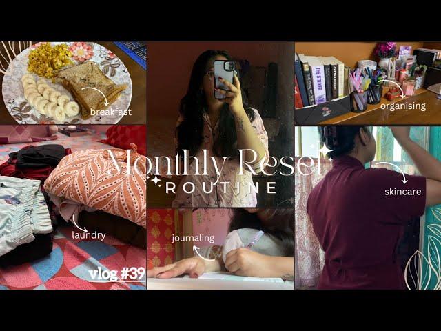 MONTHLY RESET Vlog| journaling, cleaning, organising, skincare & many more…