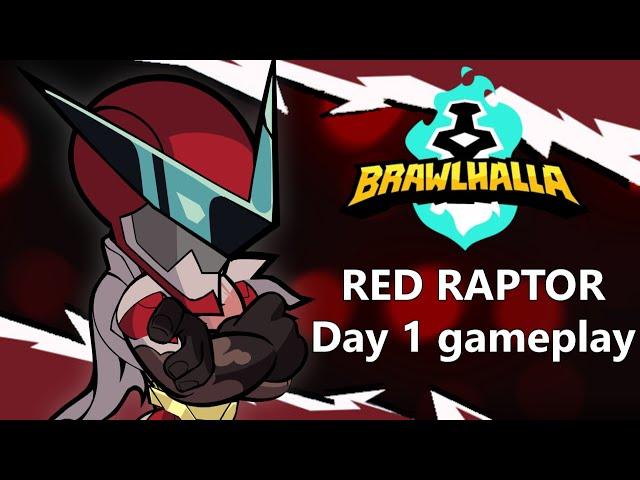 Brawlhalla NEW LEGEND - Red Raptor -  FIRST DAY GAMEPLAY