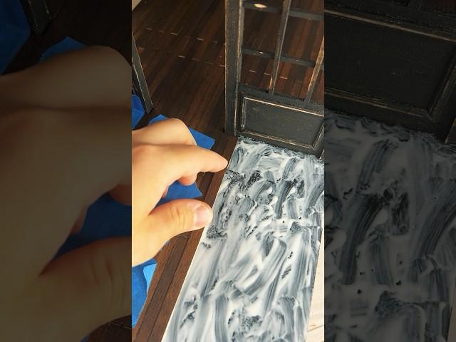 Installing wood floors in the antique shop  #miniature #dollhouse #diy #antique