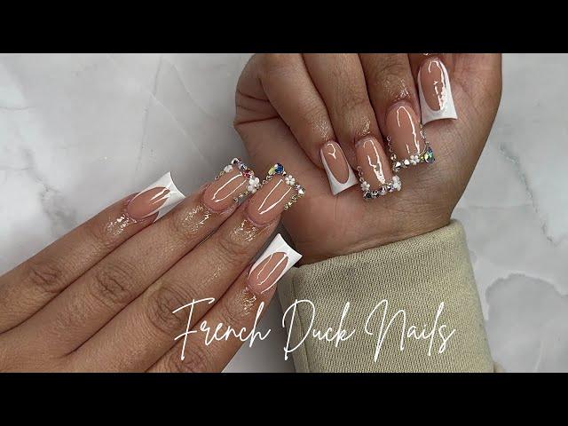 FRENCH DUCK NAILS | ACRYLIC NAIL TUTORIAL