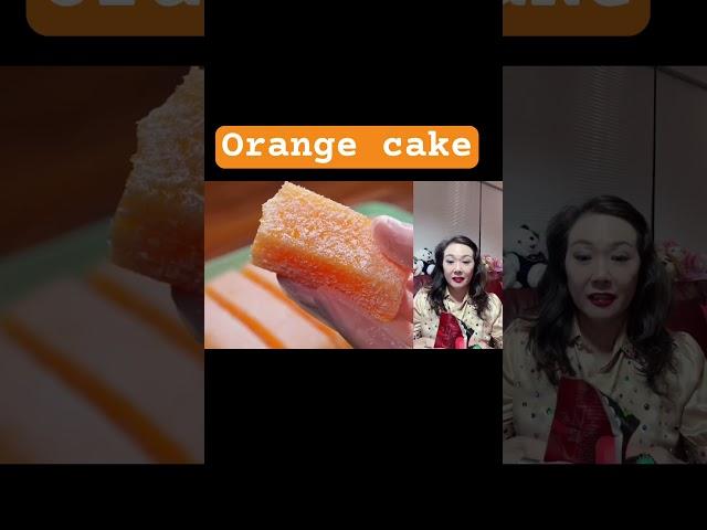 Jenny likes China street food: Orange cake! Jenny eating show Mukbang! Chinese Asian food snacks ！