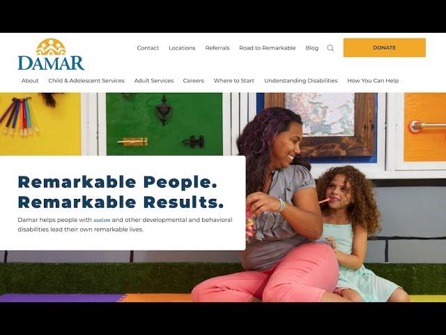 Website Tour: Damar - Website Strategy, Design & Development by Well Done Marketing, Indianapolis