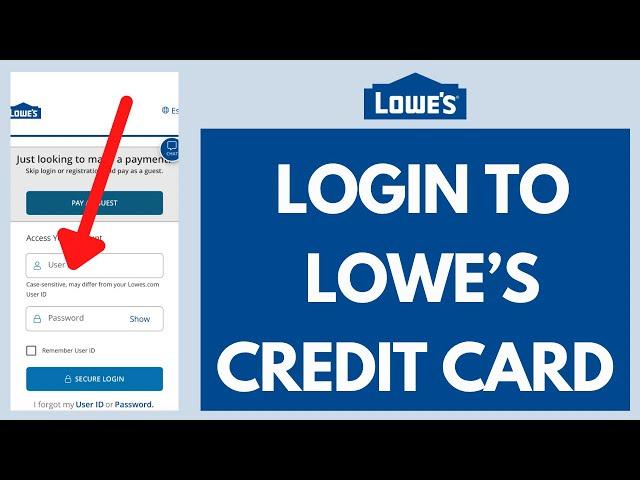 Lowes Card Login: How to Login Lowe's Credit Card Account (2023) | Lowes CC Login