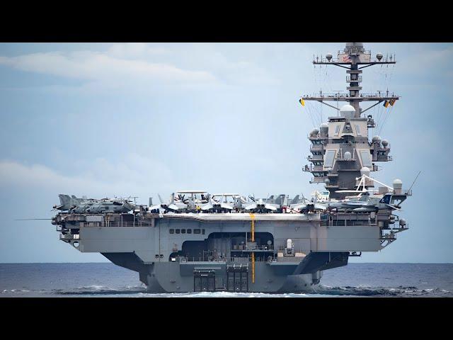 A Day In The Life Operating In The Largest $13 Billion US Aircraft Carrier at Sea