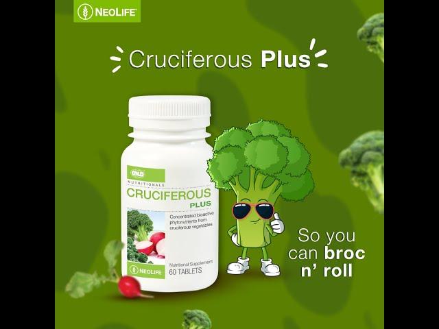 NeoLife Products Cruciferous Plus Vegetables Organic Supplement, Chewable 60 Tablets - Gnld Products