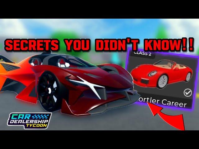 SECRETS YOU DIDN'T KNOW ABOUT IN Car dealership tycoon!! | Mird CDT