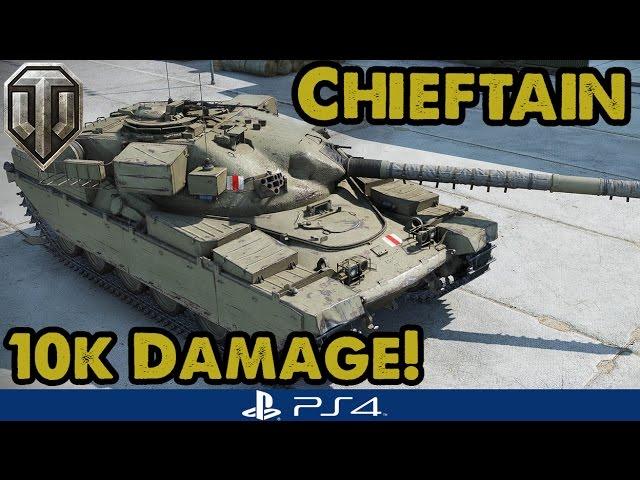 10,000+ DAMAGE! Huge Chieftain Mk 6 Game - WoT PS4 (Guest Replay)