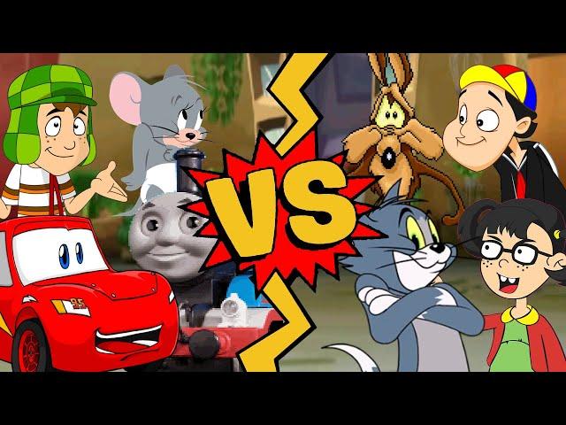 M.U.G.E.N Battles | Chavo/Thomas/Lightning McQueen/Nibbles vs Tom/Coyote/Quico/Chilindrina