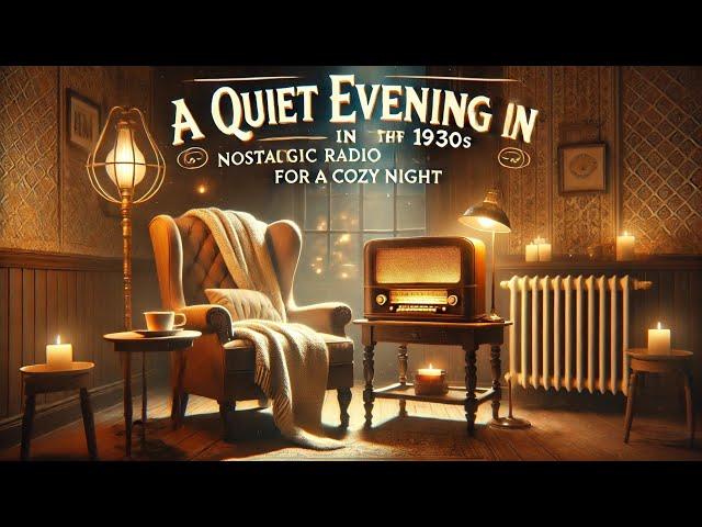 A Quiet Evening in the 1930s  Nostalgic Radio Ambience for a Cozy Night 