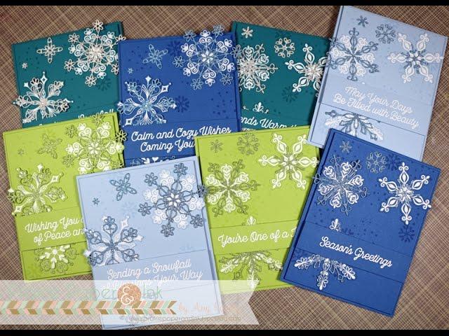 MFT Snowflake Sparkle Card Set | AmyR 2016 Christmas Card Series #8