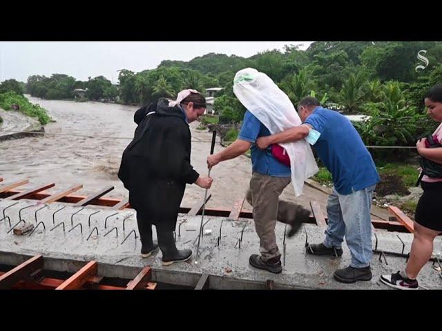 Tropical Storm Sara flooding damage in Honduras ahead of possible path & limited impact on Florida