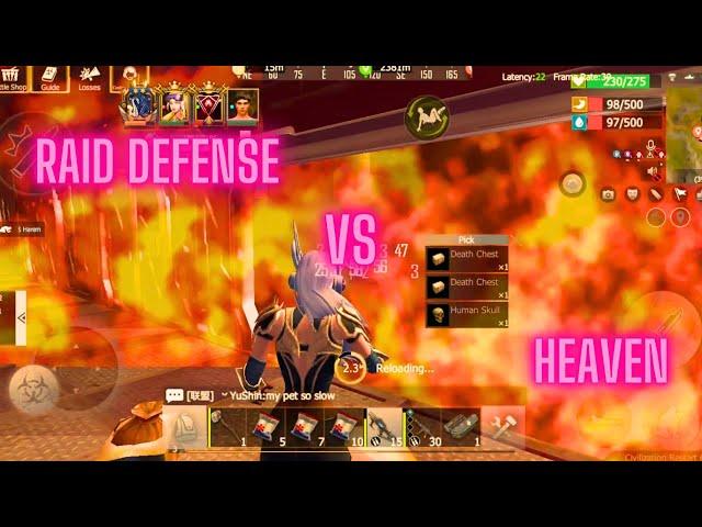 ONLINE RAID DEFENSE vs HEAVEN LEIGON / PVP / LAST ISLAND OF SURVIVAL #lastislandofsurvivalgameplay