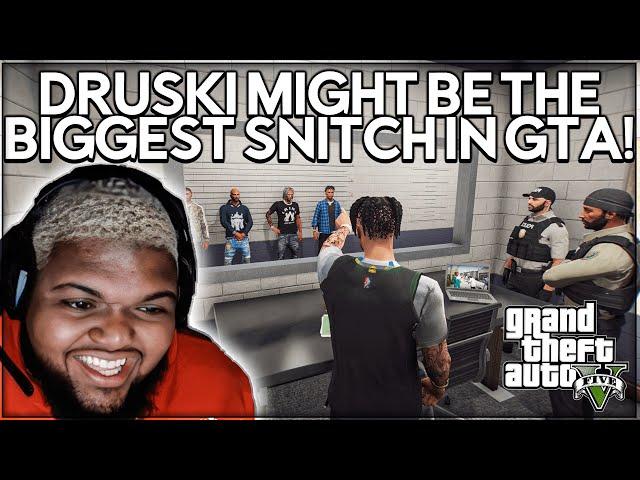 Druski Might be the BIGGEST SNITCH in GTA with Snitch Gang | GTA RP