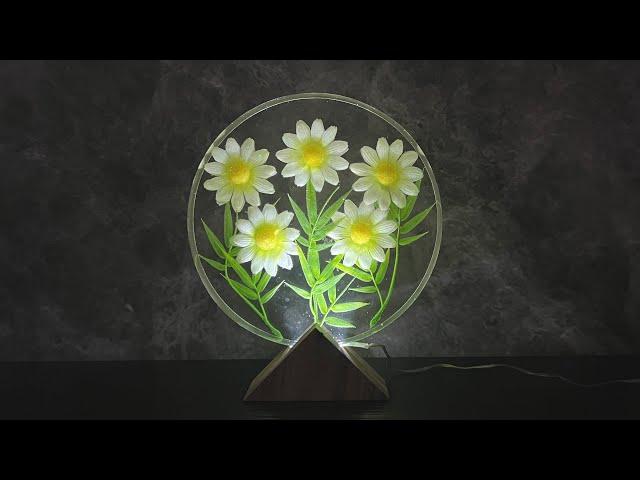 Flowers in Resin | Epoxy Resin Lamp | Resin Art