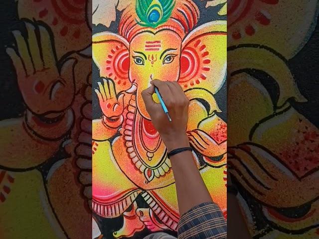 Acrylic colour painting of a marriage art ,#wall #ganesh#marriage @hariartistboy